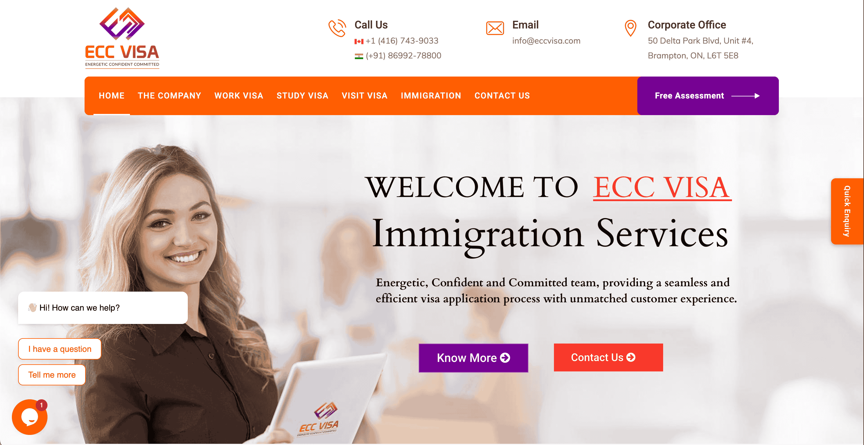 ECC Visa Website